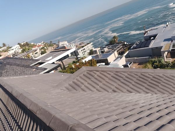 Tiled roof overlooking the coastline