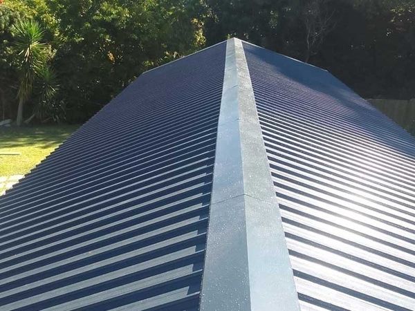 Completed roof sheeting job